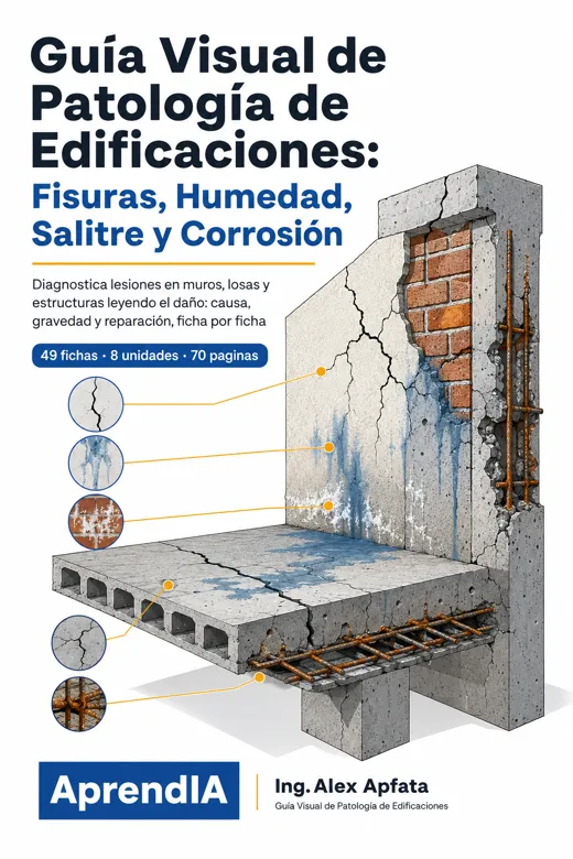 Portada de Guía Visual de Patología de Edificaciones: Fisuras, Humedad, Salitre y Corrosión