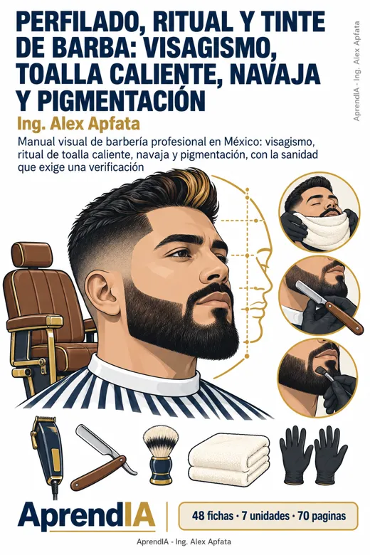 Portada: Perfilado, Ritual y Tinte de Barba: Visagismo, Toalla Caliente, Navaja y Pigmentación