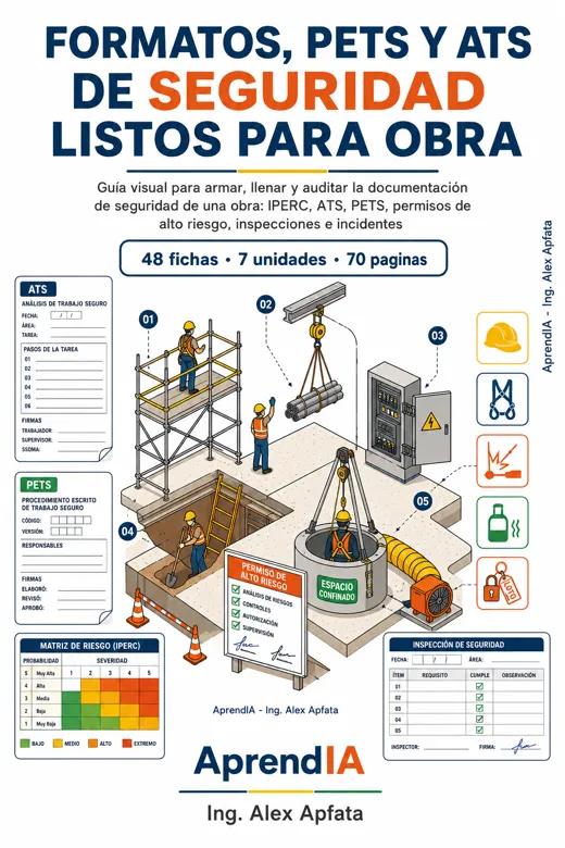 Portada de Formatos, PETS y ATS de Seguridad Listos para Obra