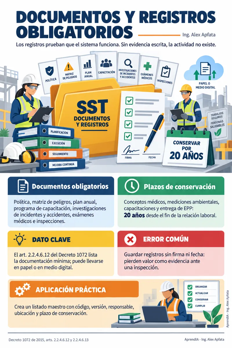 Página real 4 de Plan Anual de Trabajo del SG-SST: Matriz de Peligros, Capacitaciones e Indicadores