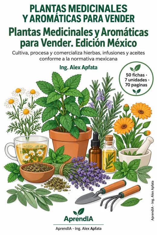 Portada de Plantas Medicinales y Aromáticas para Vender. Edición México