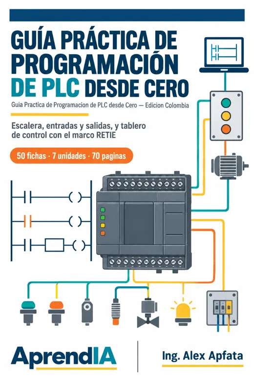 Portada: Guía Práctica de Programación de PLC desde Cero — Edición Colombia