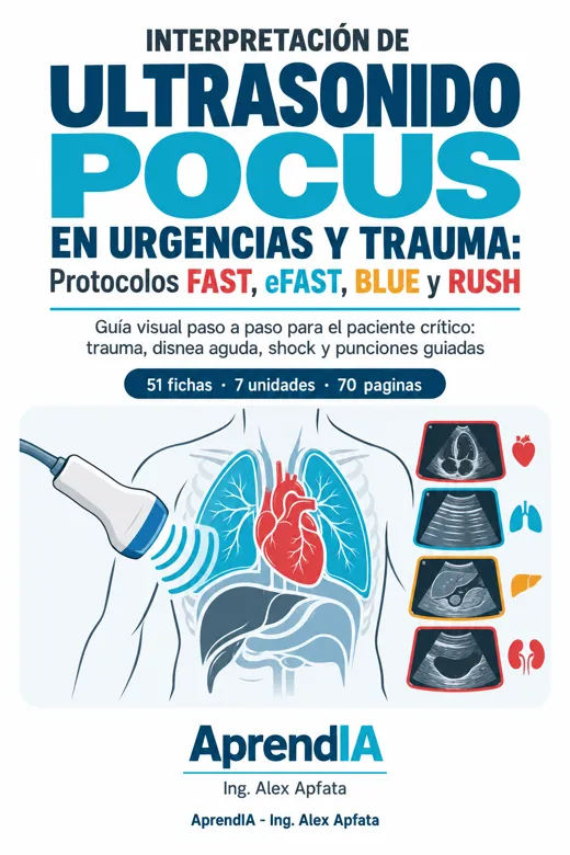 Portada: Interpretación de Ultrasonido POCUS en Urgencias y Trauma: Protocolos FAST, eFAST, BLUE y RUSH