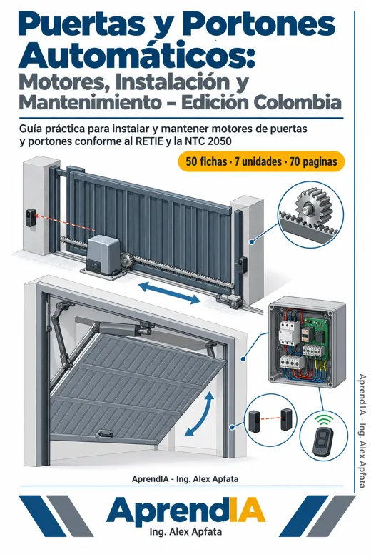 Portada: Puertas y Portones Automáticos: Motores, Instalación y Mantenimiento – Edición Colombia