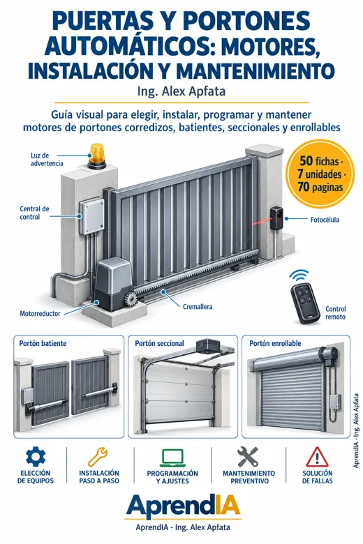 Portada: Puertas y Portones Automáticos: Motores, Instalación y Mantenimiento