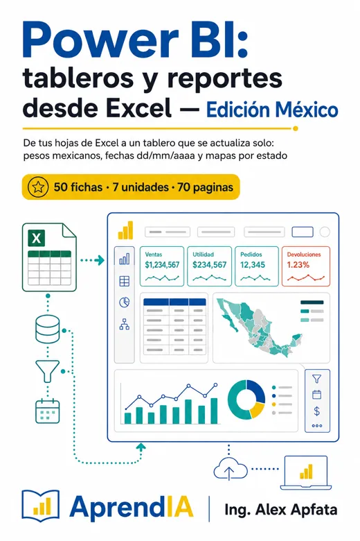 Portada de Power BI: tableros y reportes desde Excel — Edición México