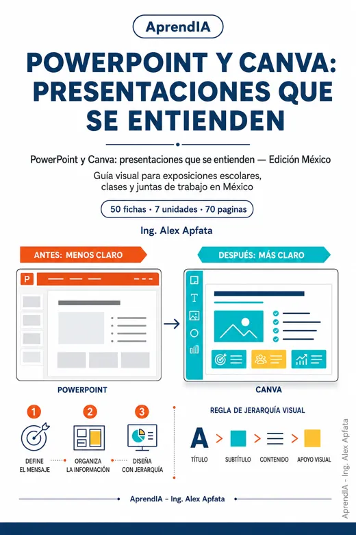 Portada de PowerPoint y Canva: presentaciones que se entienden — Edición México