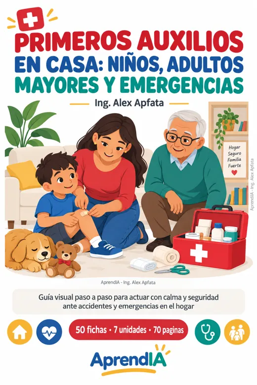 Portada: Primeros Auxilios en Casa: Niños, Adultos Mayores y Emergencias