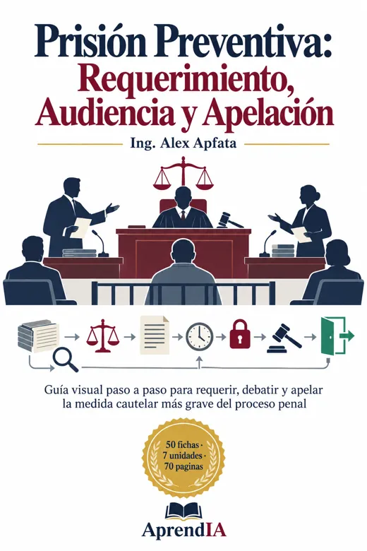 Portada: Prisión Preventiva: Requerimiento, Audiencia y Apelación