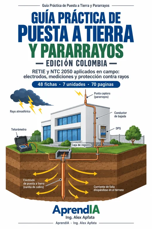 Portada: Guía Práctica de Puesta a Tierra y Pararrayos — Edición Colombia