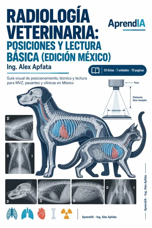 Portada de Radiología Veterinaria: posiciones y lectura básica (Edición México)