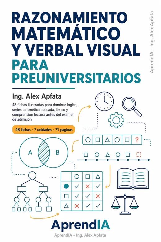Portada: Razonamiento Matemático y Verbal Visual para Preuniversitarios
