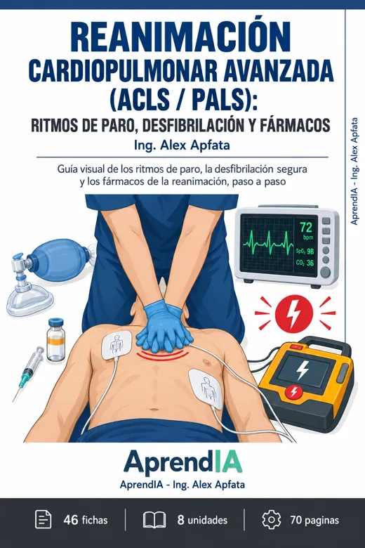 Portada: Reanimación Cardiopulmonar Avanzada (ACLS / PALS): Ritmos de Paro, Desfibrilación y Fármacos