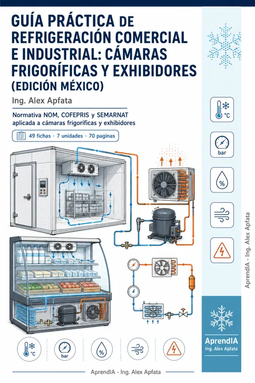 Portada: Guía Práctica de Refrigeración Comercial e Industrial: Cámaras Frigoríficas y Exhibidores (Edición México)