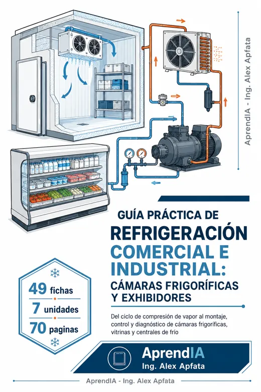 Portada: Guía Práctica de Refrigeración Comercial e Industrial: Cámaras Frigoríficas y Exhibidores