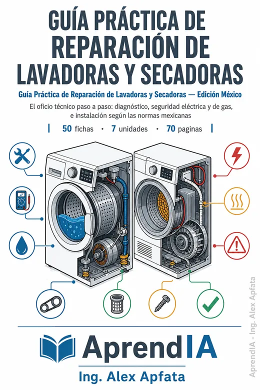 Portada de Guía Práctica de Reparación de Lavadoras y Secadoras — Edición México