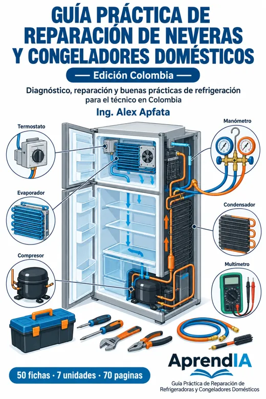 Portada: Guía Práctica de Reparación de Neveras y Congeladores Domésticos — Edición Colombia