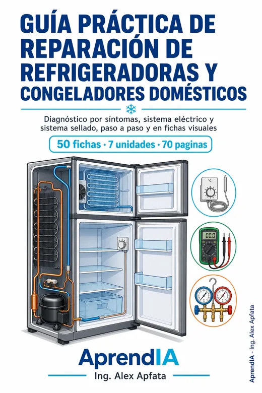 Portada de Guía Práctica de Reparación de Refrigeradoras y Congeladores Domésticos