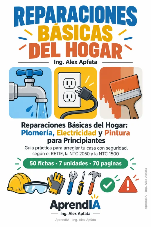 Portada: Reparaciones Básicas del Hogar: Plomería, Electricidad y Pintura para Principiantes