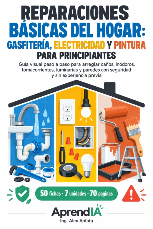 Portada: Reparaciones Básicas del Hogar: Gasfitería, Electricidad y Pintura para Principiantes
