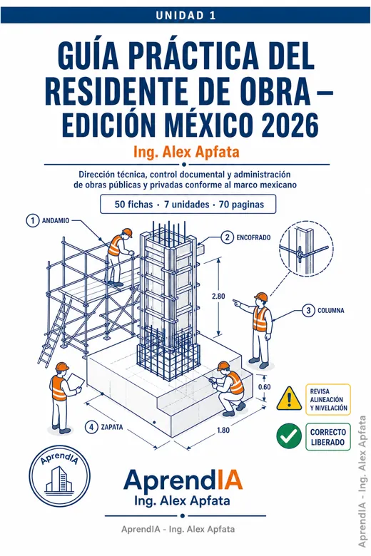 Portada de Guía Práctica del Residente de Obra — Edición México 2026