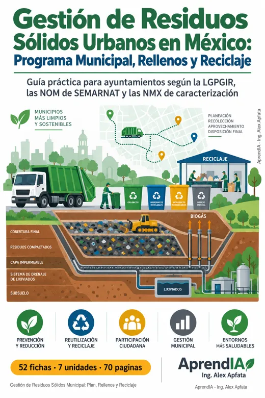 Portada: Gestión de Residuos Sólidos Urbanos en México: Programa Municipal, Rellenos y Reciclaje