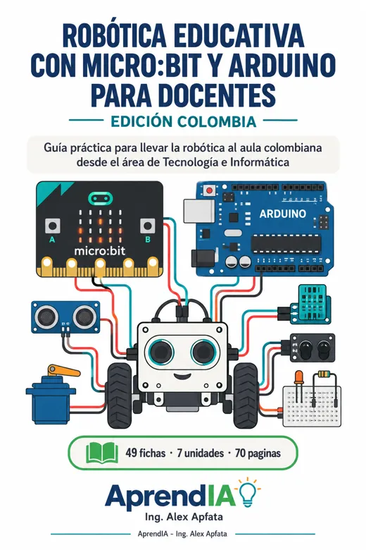 Portada: Robótica Educativa con micro:bit y Arduino para Docentes — Edición Colombia