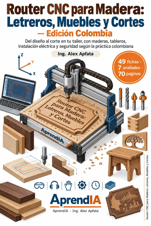 Portada: Router CNC para Madera: Letreros, Muebles y Cortes — Edición Colombia