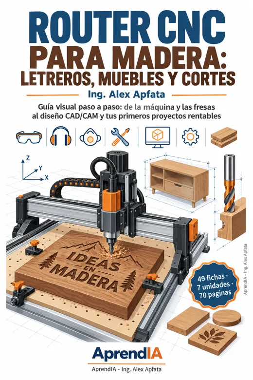 Portada: Router CNC para Madera: Letreros, Muebles y Cortes