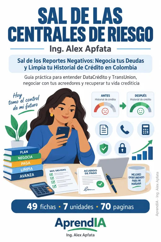Portada: Sal de los Reportes Negativos: Negocia tus Deudas y Limpia tu Historial de Crédito en Colombia