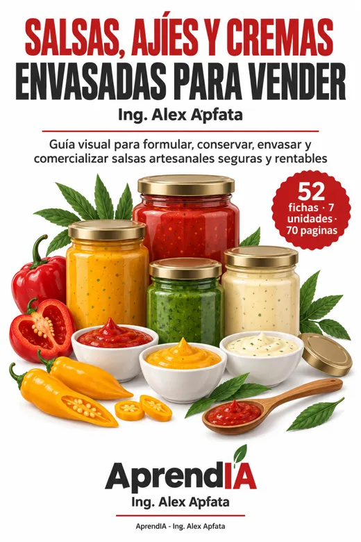 Portada: Salsas, Ajíes y Cremas Envasadas para Vender