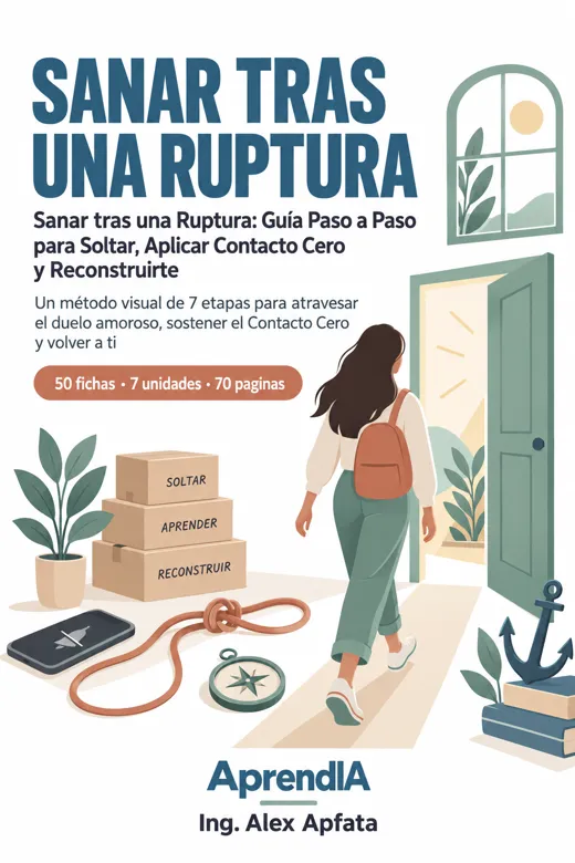 Portada: Sanar tras una Ruptura: Guía Paso a Paso para Soltar, Aplicar Contacto Cero y Reconstruirte