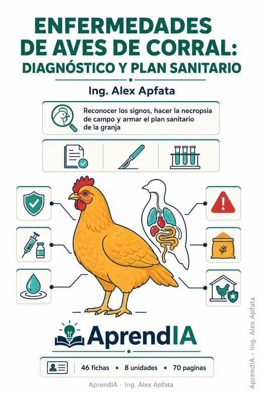 Portada de Enfermedades de Aves de Corral: diagnóstico y plan sanitario
