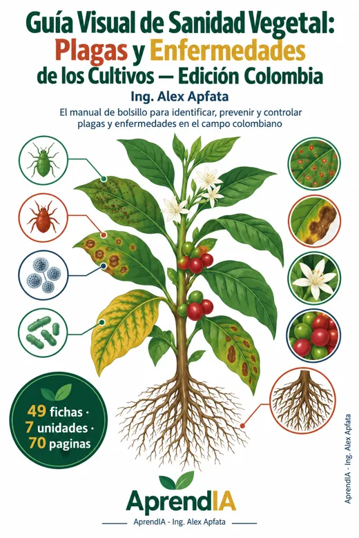 Portada: Guía Visual de Sanidad Vegetal: Plagas y Enfermedades de los Cultivos — Edición Colombia
