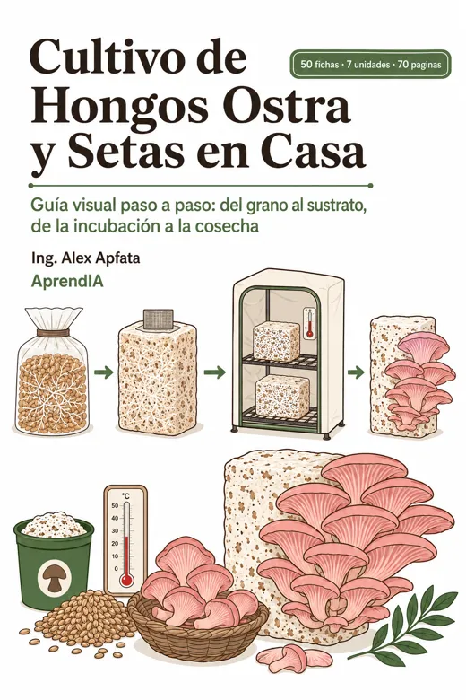 Portada de Cultivo de Hongos Ostra y Setas en Casa