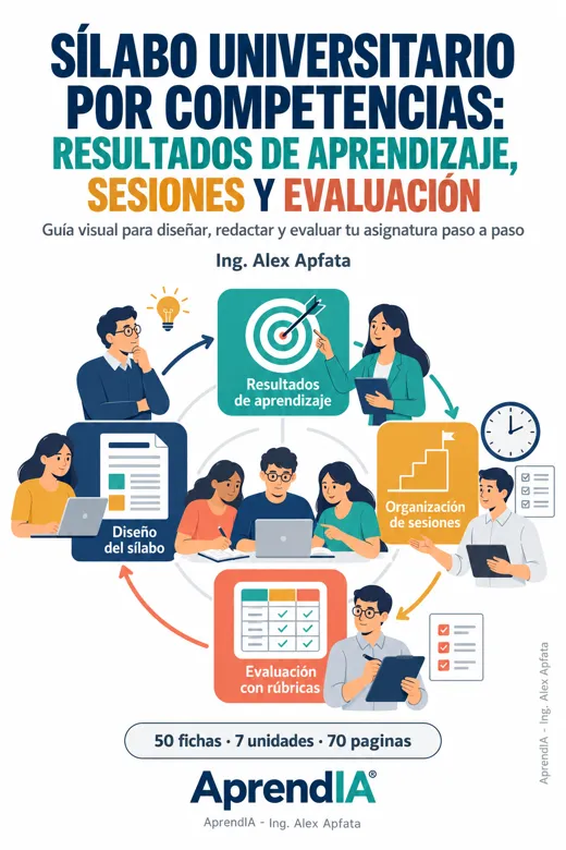 Portada: Sílabo Universitario por Competencias: Resultados de Aprendizaje, Sesiones y Evaluación
