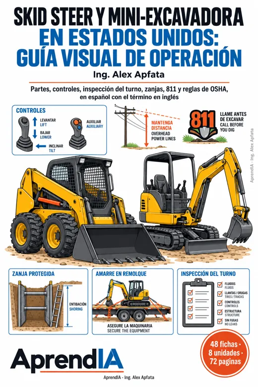 Portada: Skid Steer y Mini-Excavadora en Estados Unidos: Guía Visual de Operación