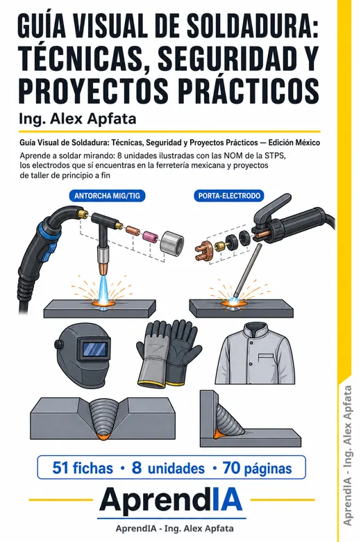 Portada de Guía Visual de Soldadura: Técnicas, Seguridad y Proyectos Prácticos — Edición México