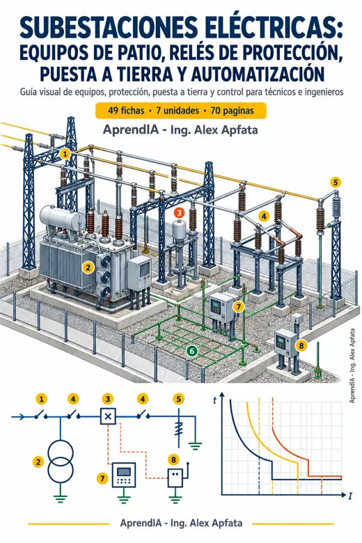 Portada: Subestaciones Eléctricas: Equipos de Patio, Relés de Protección, Puesta a Tierra y Automatización