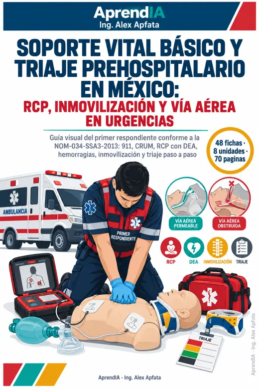 Portada: Soporte Vital Básico y Triaje Prehospitalario en México: RCP, Inmovilización y Vía Aérea en Urgencias