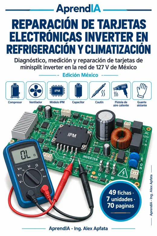 Portada: Reparación de Tarjetas Electrónicas Inverter en Refrigeración y Climatización — Edición México