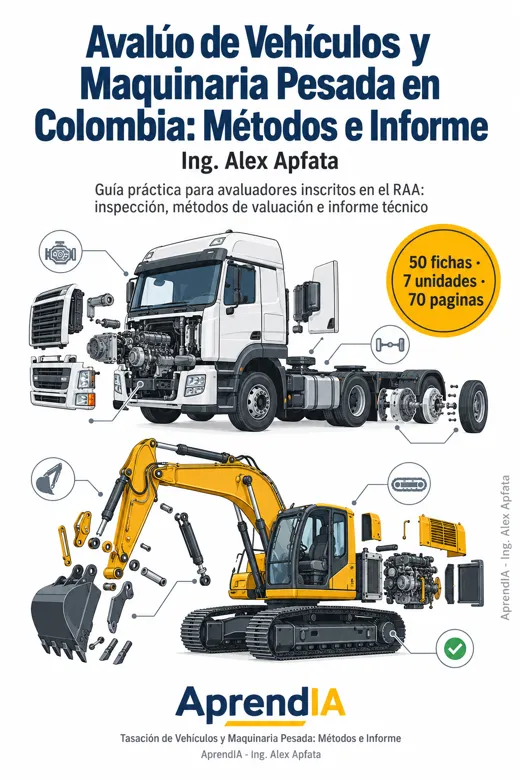 Portada: Avalúo de Vehículos y Maquinaria Pesada en Colombia: Métodos e Informe