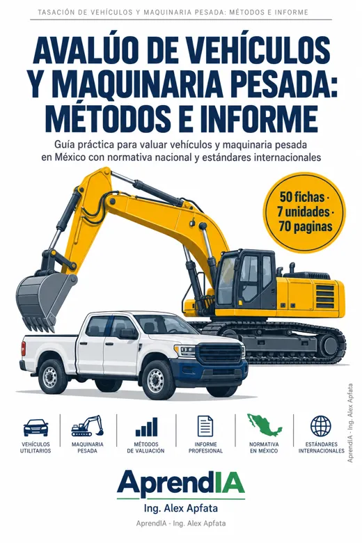 Portada: Avalúo de Vehículos y Maquinaria Pesada: Métodos e Informe