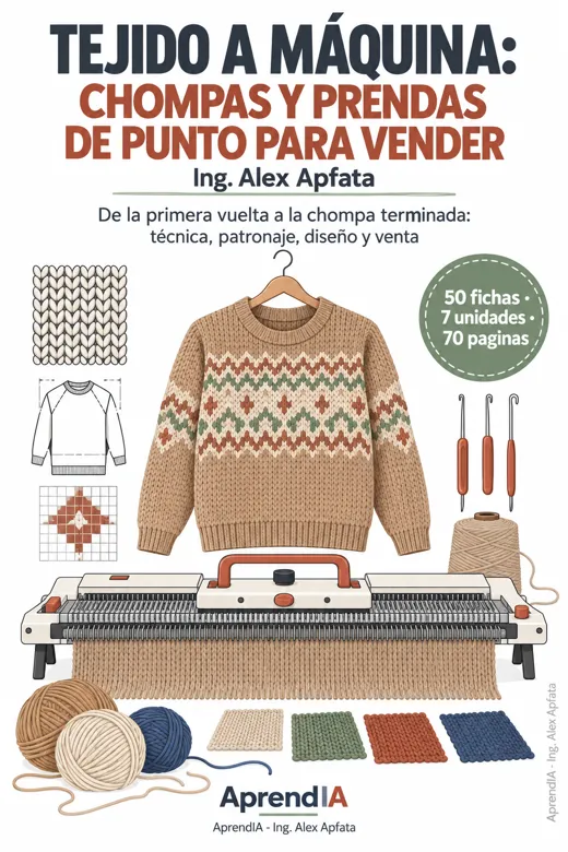 Portada: Tejido a Máquina: Chompas y Prendas de Punto para Vender