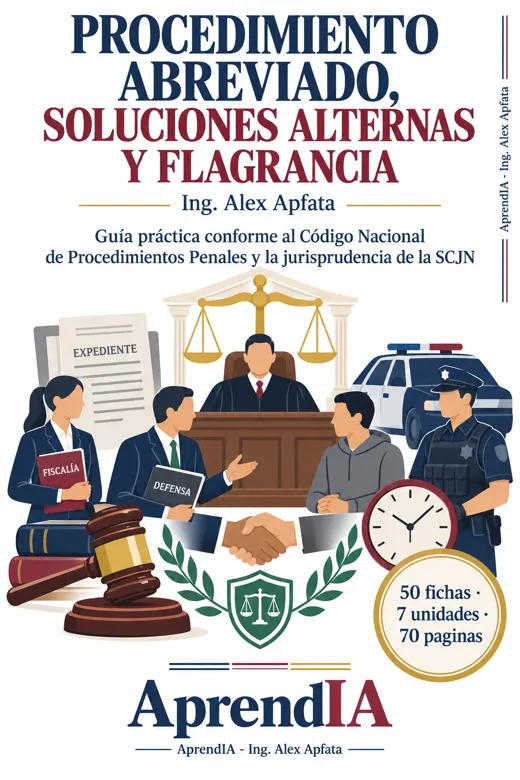 Portada de Procedimiento Abreviado, Soluciones Alternas y Flagrancia