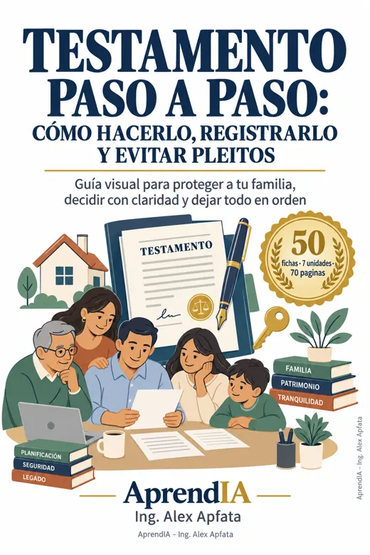 Portada: Testamento Paso a Paso: Cómo Hacerlo, Registrarlo y Evitar Pleitos
