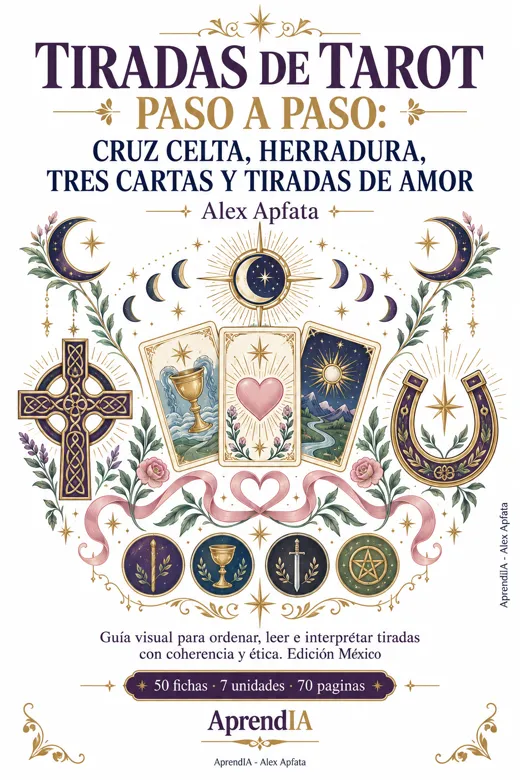 Portada: Tiradas de Tarot Paso a Paso: Cruz Celta, Herradura, Tres Cartas y Tiradas de Amor