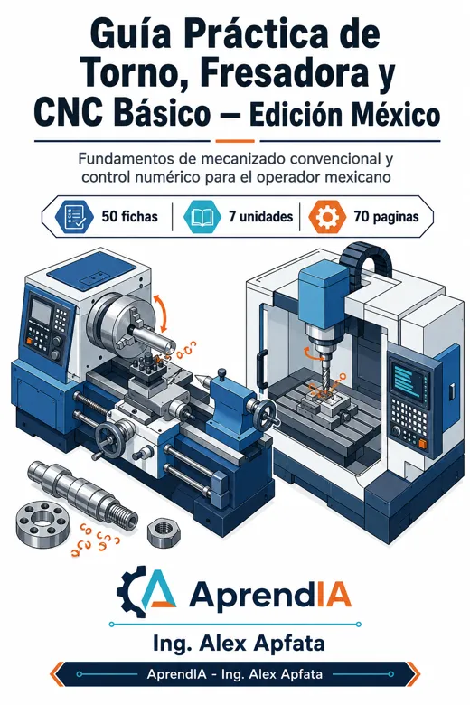 Portada: Guía Práctica de Torno, Fresadora y CNC Básico — Edición México