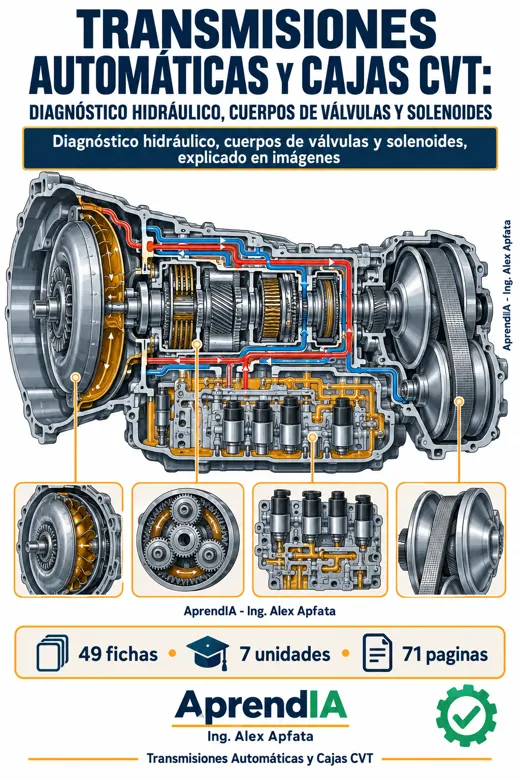 Portada: Transmisiones Automáticas y Cajas CVT: Diagnóstico Hidráulico, Cuerpos de Válvulas y Solenoides
