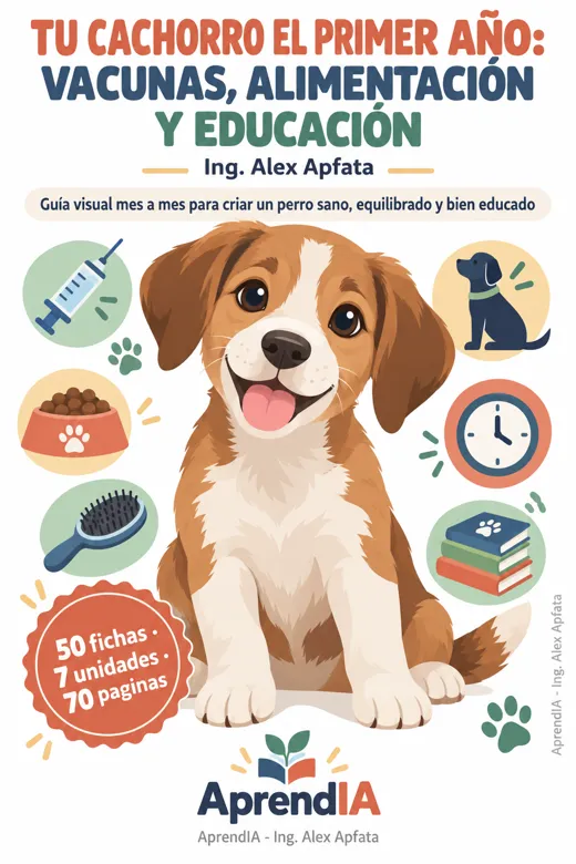 Portada: Tu Cachorro el Primer Año: Vacunas, Alimentación y Educación